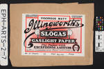 Illingworth's slogas gaslight paper, Auckland War Memorial Museum, EPH-ARTS-2-7