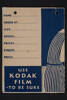 Kodak film wallet, Auckland War Memorial Museum, EPH-ARTS-2-78