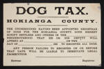 Dog Tax, Auckland War Memorial Museum, EPH-PT-16-2