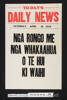 To-day's Daily News, Auckland War Memorial Museum, EPH-PT-2-138