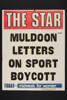 Muldoon letters on sport boycott, Auckland War Memorial Museum, EPH-PT-2-35