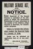Military Service Act, 1916. Notice., Auckland War Memorial Museum, EPH-PW-1-105