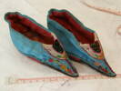 shoes,pair,silk emboidery thread