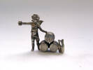 Figure, silver, cherub with barrels