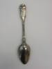 Teaspoon, silver, fiddle shape, lion motif
