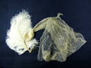 headress, ivory, ostrich feathers