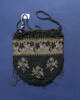 purse, black and gold beading