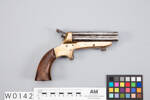 pistol, multi-barrel, 1920.112, W0142, 96889.8, Photographed by Andrew Hales, digital, 25 Jan 2017, © Auckland Museum CC BY