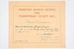 certificate, 1999.155.106, Photographed by Denise Baynham, digital, 07 Jul 2017, © Auckland Museum CC BY
