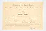 certificate, examination, 1999.155.110, Photographed by Denise Baynham, digital, 07 Jul 2017, © Auckland Museum CC BY