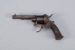 revolver, pinfire, 1960.93, W1630, Z949, Photographed by Richard NG, digital, 12 Jan 2017, © Auckland Museum CC BY