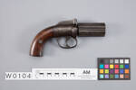pistol, pepperbox, W0104, 38005.6, Photographed by Richard NG, digital, 18 Jan 2017, © Auckland Museum CC BY