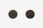 tokens (x2), 1968.38, col.2127, L319, col.2127.1, col.2127.2, Photographed by Richard Ng, digital, 27 Jul 2018, © Auckland Museum CC BY