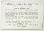 Victory, 1759, number 8 of set of 25 "Famous Ships in History" Sanitarium Health Cards [1998.29.5.57] reverse view