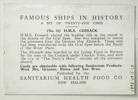H.M.S. Cossack, number 23 of set of 25 "Famous Ships in History" Sanitarium Health Cards [1998.29.5.67] reverse view