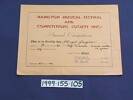 certificate, Hamilton Musical Festival & Competitions Society, Glenys Gargan, 1959 [1999.155.105] front view