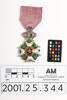 medal: Badge of the Order of King Leopold: Knight (civil) [2001.25.344] (colour chart & ruler - reverse)