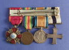 WW1 medal set (miniatures) to Capt. ANH Whitcombe, RFA - reverse view [2003.16..2]