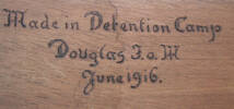 POW box, Douglas Detention Camp Isle of Man, WW1 - detail [2006.92.6]