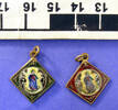enamel pendants; Pte R Turner, 21 Bn, 2NZEF, WW2 [2007.10.18] ruler view