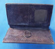 Egyptian leather wallet, belonged to Gunner EA (Ted) Frost, WW2 [2007.78.13.1] - interior