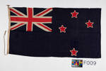 NZ Blue Ensign, WW1 [F009, W0784] - detail  Flag catalogue number