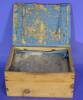 Wooden box with label 'Epsom Salts', part of medicine chest, view of box open [col.0013]