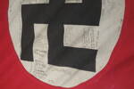 German flag with swastika, autographed - detail [F070]