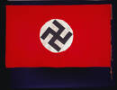 German flag with swastika, autographed [F070]