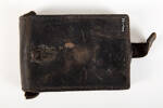 black leather military pouch