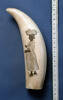scrimshaw, whaletooth [21812-1] ruler back view