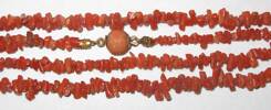 necklace, possibly coral