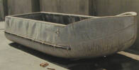 Turkish pontoon barge, WW1 - view from front [2004x2.15]