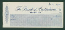 bank cheque The Bank of Australasia [2007.x.47]