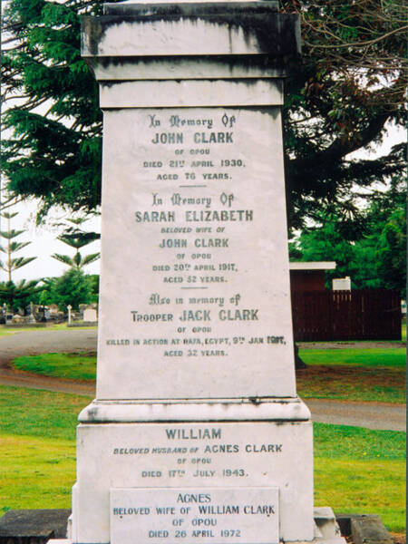 Jack Clark - Online Cenotaph - Auckland War Memorial Museum