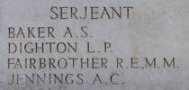 Alexander's name is inscribed on Messines Ridge NZ Memorial to the Missing, West-Flanders, Belgium.