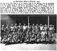 Back row, from left: Capt G. A. W. Possin, Capt R. M. McLeay, 2 Lt B. Campbell, 2 Lt J. R. G. Jack, Lt W. M. Clarry, Lt I. D. Reid, Lt J. P. Tredray, Lt H. Macaskill, Rev. C. E. Willis (Padre), 2 Lt P. W. Robertshaw, Capt R. C. Wilson, Lt L. C. McCarthy (RMO), Lt G. Colledge. Middle row: Capt W. J. Heslop, Capt W. H. Roberts, Maj C. J. Williams, Maj C. D. A. George, Brig A. S. Wilder, Capt M. J. Mason, Capt A. J. R. Hastie, Capt H. G. Burton, Capt F. R. McBride, 2 Lt C. H. Cathie. Front row: 2 Lt C. S. Wroth Lt G. J. B. Morris, 2 Lt J. H. Birch, Lt H. H. Hollow, Lt D. A. Wilson, Lt T. W. G. Rolfe, 2 Lt M. J. T. Fraser, Lt M. Handyside 