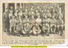 This is a photo of a newspaper photo that was taken during WWII in Cairo. The newspaper and date of photo was not identified, as all that remains is what you can see. The text beneath the photo reads as follows:
Reunion of Old Boys of St Bede's College in Cairo - 
From left, BACK ROW: __, Bdr G J Fogarty, Pte O Scully, __, __, Sgt G A Brady, __, Bdr F A Malley, Gnr B J Jenkins, L/Cpl A M O'Connell.
THIRD ROW: __, Sgt D J Selby, S/Sgt D F Austin, Sgm M T O'Connor, Cpl J M Griffiths, Sgm K E Twomey, L/Cpl P Noonan, Pte L Griffith, Pte L Behan, Bdr W J Brooks, Pte J H Baker.
SITTING: Cpl R D Madden, Sgt B A d'Auvergne, Lieut G J d'Auvergne, Rev Father J L Kingan, Major T Dew, Lieut A D Mills, Sgt A B Gillespie, Sgt E Kean.
FRONT ROW: Pte R W O'Leary, Sgt L E Taylor, Cpl E P Henzel, (torn) V W D Campbell

Bernard John Jenkins is second from the right in the back row.

