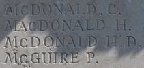 Hugh's name is inscribed on Caterpillar Valley NZ Memorial to the Missing, France.