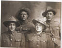 L-R - BACK- Henry Jacobs of Morven, Edward CAMERON of Riverton - FRONT - Cpl George BRAGG of Stewart Island & Robert FLUTEY of Kaiapoi