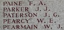 James Paterson's name is on Lone Pine Memorial to the Missing, Gallipoli, Turkey.