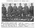 Scanned newspaper article (source unknown) and photograph of Tonga-based men who served in the New Zealand forces in WWI. Charles Stuart Ramsay at front left.