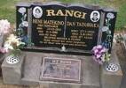 RANGI - HENI MATEKINO, (nee TAINGAHUE), born 23 December 1925, died 11 March 1988 aged 62 years; DAN TAINAWAKA, born 27 January 1926, died 4 August 1993 aged 67 years. Beloved mother and father.2nd NZEF, 811781 Pte D T RANGI, NZ Infantry, died 4 August 1993 aged 67 years. Sadly missed but never forgotten by all those who knew & loved themHe is buried in the Taruheru Cemetery Blk 36 Plot 409