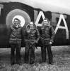 75 Squadron Pilots from left, A.J. Falconer, Leonard Hewitt, G. Key.