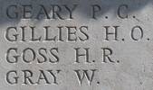 Percival's name is inscribed on Caterpillar Valley NZ Memorial to the Missing, France.