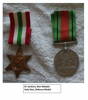 Photo of Italy Star Defence Medal awarded to Bernard John Jenkins