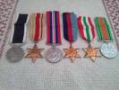 Ngaruhoro TITIRANGI's Medals : From left to right: New Zealand War Service Medal, The Africa Star, The War Medal 1939-45, The 1939-1945 Star, The Italy Star and The Defence Medal.