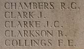 Frank's name is inscribed on Messines Ridge NZ Memorial to the Missing, West-Flanders, Belgium.