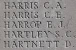 Daniel's name is inscribed on Caterpillar Valley NZ Memorial to the Missing, France.