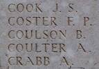 Bertie's name mis inscribed on Tyne Cot Memorial to the Missing, Belgium.